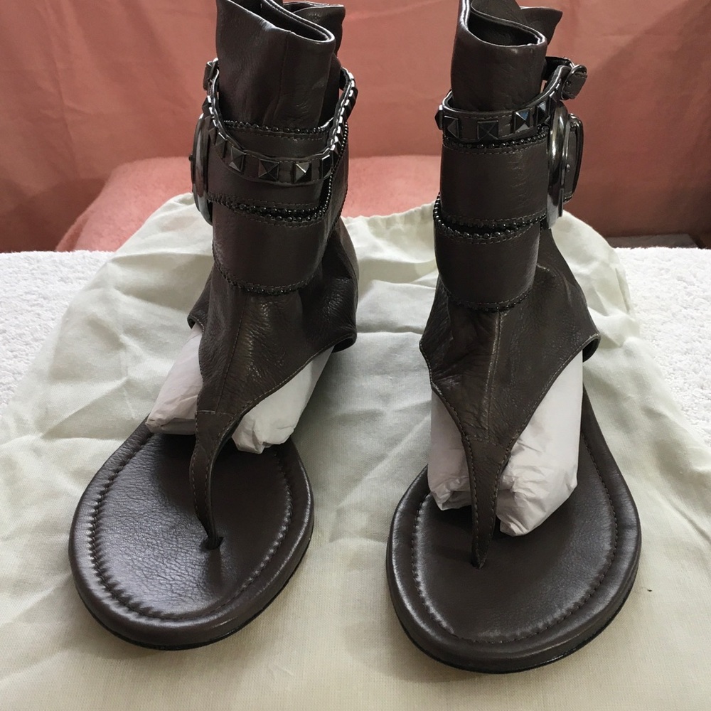 Dolce Vita Dark Brown Leather Sandals
